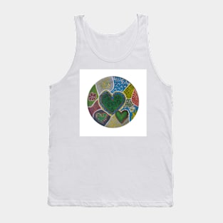 patchwork handpainted art Tank Top